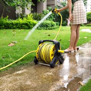 Stackable Garden Hose Reel Water Pipe Storage holder Irrigation Car Wash Set 10m/15m/20m/25m/30m/35m