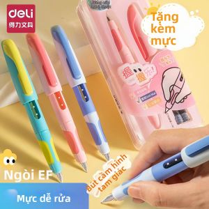 deli | Student Replaceable Cartridge Easy Writing Washable Childrens Fountain Pen