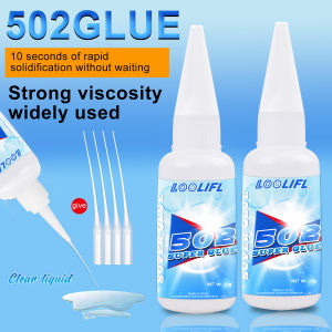 LOOLIFL Super glue high-strength 502 quick drying cyanoacrylate adhesive suitable for metals plastics ceramics leather PVC