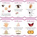 MY 5 SENSE Laminated Flashcards, 9 PCS Educational Flashcards for Kids, Toddlers, Preschoolers. 