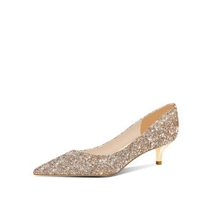 Shiny Crystal Princess Wedding Shoes Womens New 2023 Two-Way Show Heel Shoes Comfortable High Heels Single Shoes for Brides