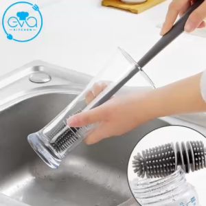 Dụng Cụ Rửa Ly Silicon Cọ Vệ Sinh Ly Cốc Tay Cầm Cán Dài Tiện Lợi