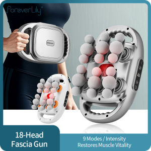 foreverlily New Upgraded 18-Head Fascia Tool High-Frequency Body Massage Back and Waist Massager Neck Shoulder Massager Muscle