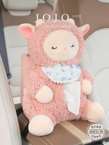 Cute Cartoon Car Use Tissue Box Absorbent Plush Material Vehicle Interior Storage Organizer Attractive Soft Toy for Cars
