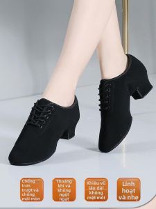 Giày Khiêu Vũ Latin Chuyên Nghiệp Cho Nữ Đế Mềm Da Thật Giày Khiêu Vũ Ngoài Trời Sân Vuông Giày Khiêu Vũ Cho Người Lớn Mới Về