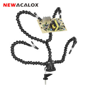 NEWACALOX Đa Năng Hàn Giúp Dụng Cụ Cầm Tay Với Cánh Tay Linh Hoạt Kẹp Bàn PCB Giá Đỡ Cho Hàn Và Hàn