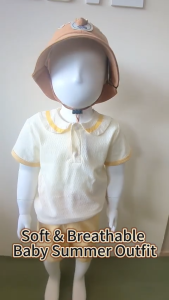 Soft Cotton Short Sleeve Top & Shorts Set for Kids [PC0002] 6-9mth | Last Unit