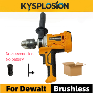 Brushless Cordless Handheld Cement Mixer Concrete Mixing Drill Mortar Plaster DIY Construction Tool Compatible with Dewalt 20V