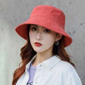 Womens Hat 2024 New Style Fisherman Hat Fancy Black Fall and Winter All-Matching Sun-Proof Canvas Young Adult Bald
