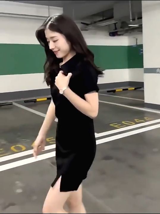 summer dress black dress korean style dress sexy dress bodycon