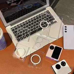 Slim Clear Crystal Magnetic Case For Samsung Z Fold 8 Ultra 7 6 5 4 Anti-Yellowing for Magsafe Wireless Charge Shockproof Cover