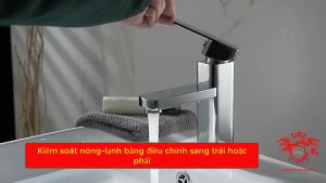 Hàng Cao Cấp  Vòi lavabo chậu rửa mặt nóng lạnh vuông HODABOSS mạ NIKENkiểu dáng nhỏ gọn hiện đại