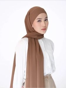 Hijab Instan Ceruty Bebydoll Armany - Pasmina Instan Melayu - Pasmina Ceruti babydoll Armany - pasmina 2 in1