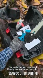 MAKITA Electric Chainsaw 6‘‘ Electric ​Portable Cordless Chain Saw Battery Wood Cutting Pruning Shears Chainsaw