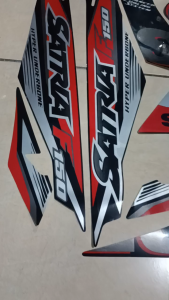 stiker striping suzuki satria fu f 150 2015 hitam lis body standar berkualitas original