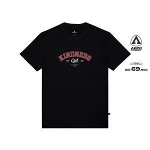 Aerostreet T Shirt Kindness Club Hitam - Kaos T-Shirt Tshirt AABAA