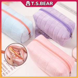 Puffy Cosmetic Bag Fluffy Makeup Pouch Pencil Case Travel Makeup Bag Organizer Storage Bag Toiletry Bag Beg Solekan T15
