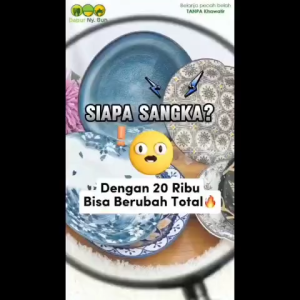 Piring Makan Model Omega 9inch / Piring Keramik 23cm / Hokita