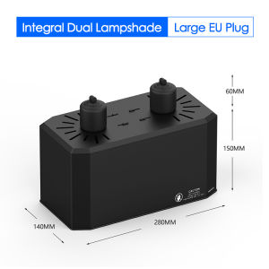 Large Reptile Turtle Feeding Box Rainforest Tank UVA Sun Lamp UVB Heating Integrated Dual Lampshade Amphibians Lighting