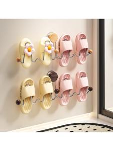 ชั้นวางรองเท้าแบบติดกระจกแบบย้อนยุคสไตล์วินเทจ ชั้นวางรองเท้าแบบติดผนังในห้องน้ำ สไตล์ไม้ รองเท้าแบบสะพายลำลอง จัดระเบียบ