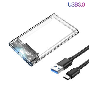 USB 3.1 Type C HDD Enclosure 2.5 Inch SATA SSD External Hard Drive Case With 5Gbps Transfer Speed Clear Harddisk Boxs Tool-Free