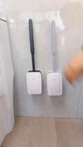 Silicone Flexible Toilet Cleaner Brush Long Handle Toilet Brushes Wall Mounted Hanging Toilet Brushes Bathroom Toilet Cleaning Tools