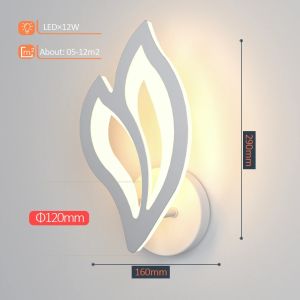 Modern LED Wall Lamp Bedroom Bedside Leaf Wall Lamp Sconces Living Room Home Indoor Lighting Fixture Minimalist Led Night Light