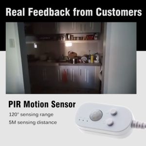 Hunta1-3M 2835 LED Sensor Linear Light With PIR Sensor 5V Dimmable Light Strip Suitable For Wardrobes Bedrooms And Energy-saving At Night 感应灯带