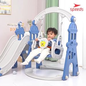 MOLION Prosotan Mainan HPDE Ayunan Anak 5in1 Seluncuran Perosotan Ring Basket Playground 001-M1311
