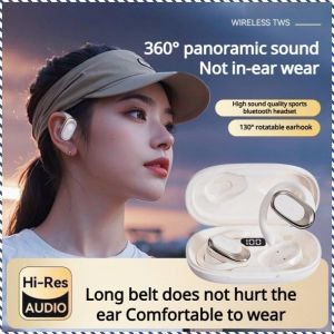 alat dengar bluetooth ergonomik alat dengar peminat sukan panggilan hd binaural bergantung pada telinga