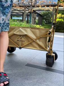 Outdoor Camping Cart Wagon Trolley Folding Portable Camping Cart Trolley Outdoor Camping Trolley Outdoor Foldable Oversized Camp Rider Pull Rod 露营车