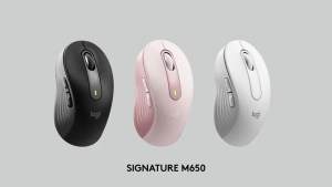 Logitech Signature Wireless Mouse M650 (Graphite Rose and Off-White)