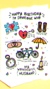 Birthday Card for Husband Cute Romantic Love Gift Greeting Card