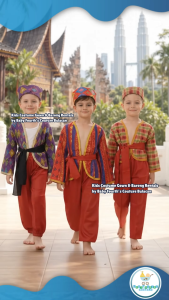 Baby Fourths Couture United Nation Traditional Indonesia Malaysia Costume Terno for Kids Boy for United Nation Attire for UN Events