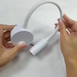 Gooseneck Reading Wall Lamp LED 3W With Switch Flexible Adjustable Working Study Wall Mounted Bedroom Bedside Night Light Book