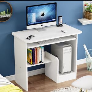 Economical Home Computer Desk Simple Modern Bedroom Writing Table with Keyboard Tray Included Office Desk for Students