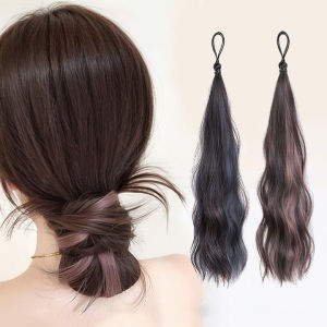 ผมปลอมที่ม้วนได้ด้วยตัวเองวิกผมมัดผมขนมหวานสำหรับผู้หญิงเพื่อเพิ่มวอลลุ่มอุปกรณ์เสริมสำหรับเส้นผมหน่อ