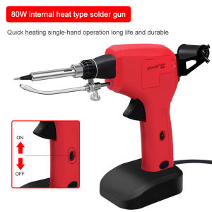 LEFAVOR 80W Soldering Iron Gun Hand-held Internal Heating Soldering Iron Auto Send Tin Gun Soldering Welding Repair Tool