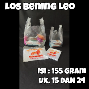 Kantong Plastik / Kresek HDPE Los Bening LEO Ukuran 15 24 Isi 155 Gram