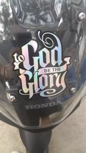 To God Be All The Glory Sticker for Motorcycle Decals Jesus Prayer Waterproof Decal Car Stickers Motor Cars