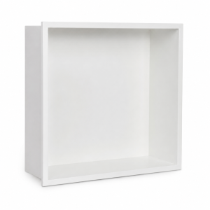 12 x 12 x 4 Inch Matte White Stainless Steel Shower Niche Recessed Built-in Bathroom Wall Shelf for Shower Storage