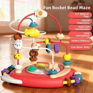 QIMINGXING | Montessori Early Learning Beads Toy