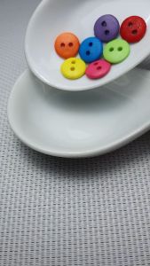 100 pcs 2 holes plain round buttons for crafts sewing findings size 11 mm mix rainbow tone colors