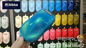 AIKKA AK2217 Teal Blue 2 | Pearl Series | 2K Car Paint Motor Aerosol Spray Cat Bancuh Kereta DIY