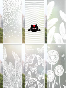 TANGYING | Privacy Anti Peep Translucent Not Transparent Frosted Glass Window Film Static Cling
