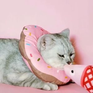 COD ปลอกคอกันเลีย คอลล่าโดนัท คอลล่าแมว กันเลีย กันเกานุ่มนิ่มน่ารัก นอนสบายไม่หนักคอ