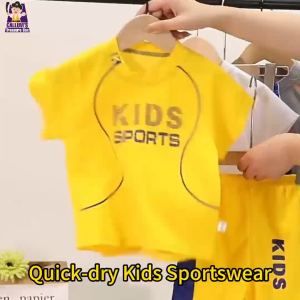 🇸🇬Kids Sportswear Set –Breathable Stretchy Quick-Dry T-Shirt & Shorts for Boys and Girls Comfortable