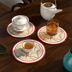 New Chinese Style Teacup Mat Heat Insulation Oven Mitts Hydrophilic Pad Cultural Creative Environmental-Friendly High-End Teapot Non-Slip Mat