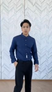 เสื้อคอจีน สีพื้น ขาว เสื้อเชิ้ตชาย เสื้อเชิ้ตแฟชั่น ใส่ทำงาน ใส่เที่ยว เสื้อเชิ้ตทำงาน เสื้อเชิ้ตแขนยาว เสื้อแขนยาว