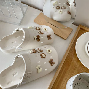 Dễ Thương Hoạt Hình Xăng Đan Thông Nữ Đế Phẳng Mùa Hè Chống Trơn Trượt Giày Đi Biển Phù Hợp Với Tất Cả Các Trận Đấu Đáng Yêu Xăng Đan Trơn Rỗng